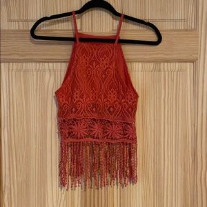 🔥SALE🔥 6/$25 🌺Boho Fringe Crop Top🌺